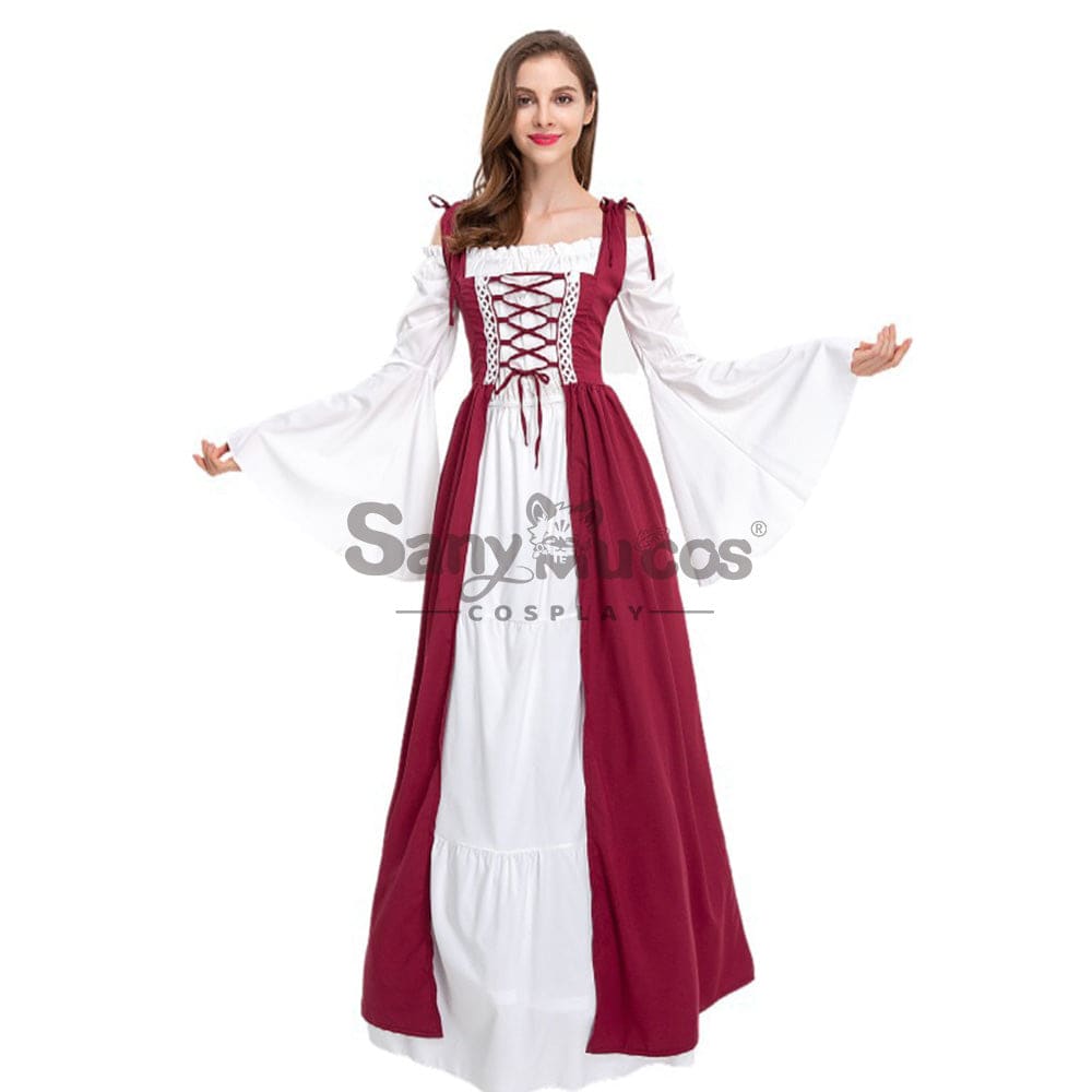 【In Stock】Halloween Cosplay Medieval Dress Costume Red / S Costumes