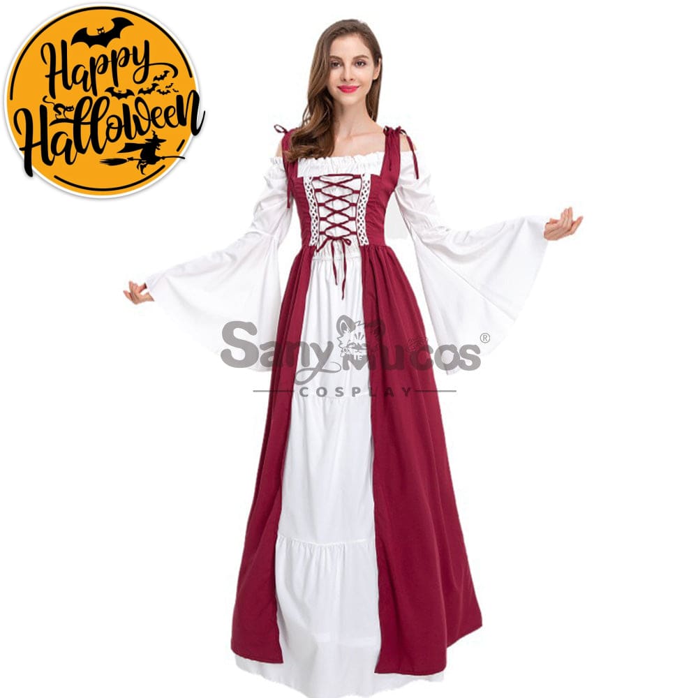 【In Stock】Halloween Cosplay Medieval Dress Costume Red / S Costumes