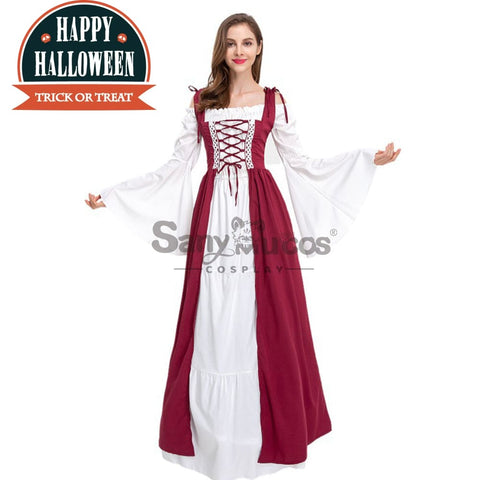 【In Stock】Halloween Cosplay Medieval Dress Costume Red / S Costumes
