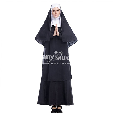 【In Stock】Halloween Cosplay Medieval Fashion Nun Costume Costumes