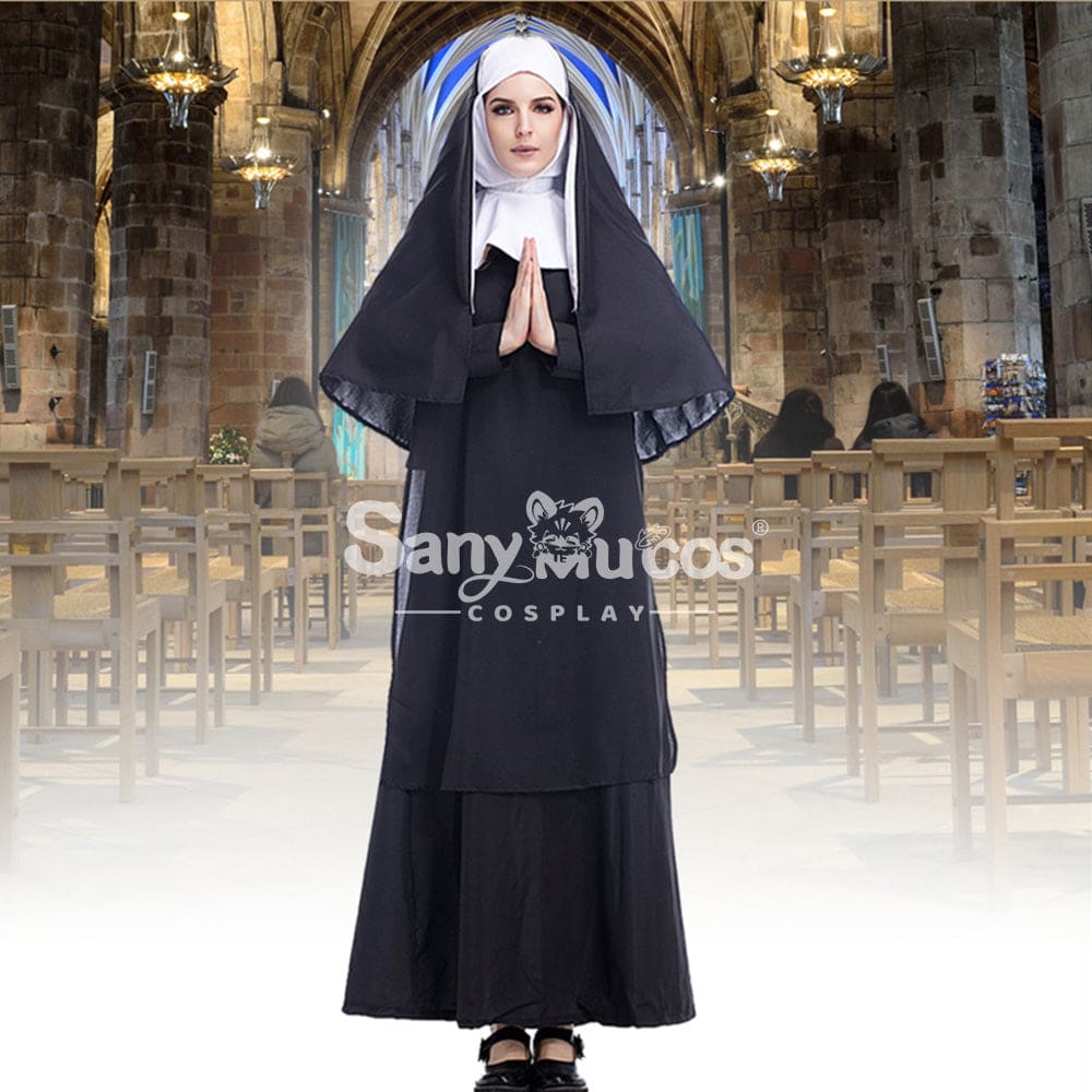 【In Stock】Halloween Cosplay Medieval Fashion Nun Costume Costumes