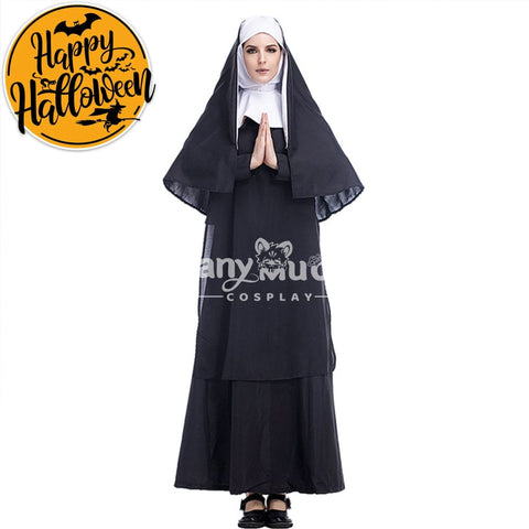 【In Stock】Halloween Cosplay Medieval Fashion Nun Costume Costumes