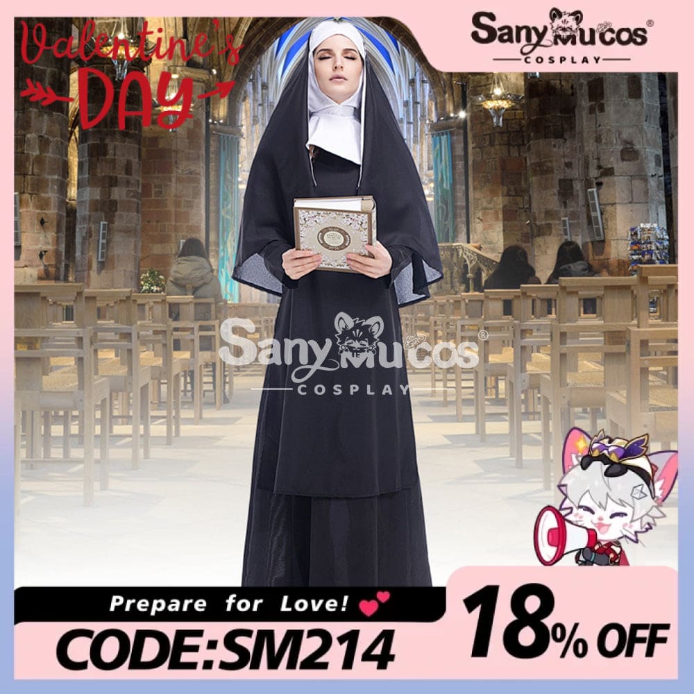 【In Stock】Halloween Cosplay Medieval Fashion Nun Costume Costumes