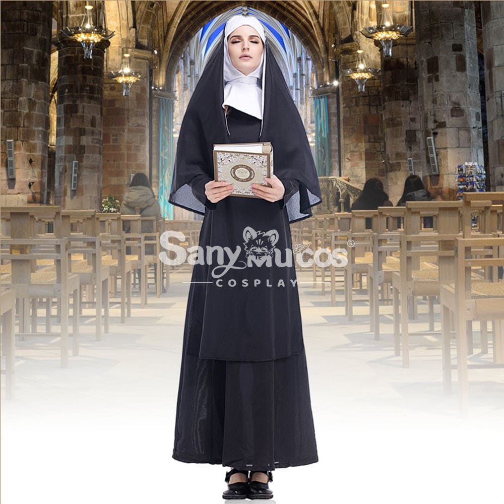 【In Stock】Halloween Cosplay Medieval Fashion Nun Costume Costumes