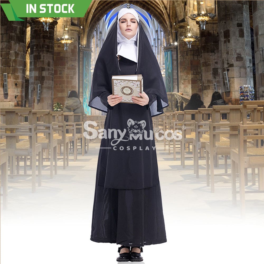 【In Stock】Halloween Cosplay Medieval Fashion Nun Costume Costumes