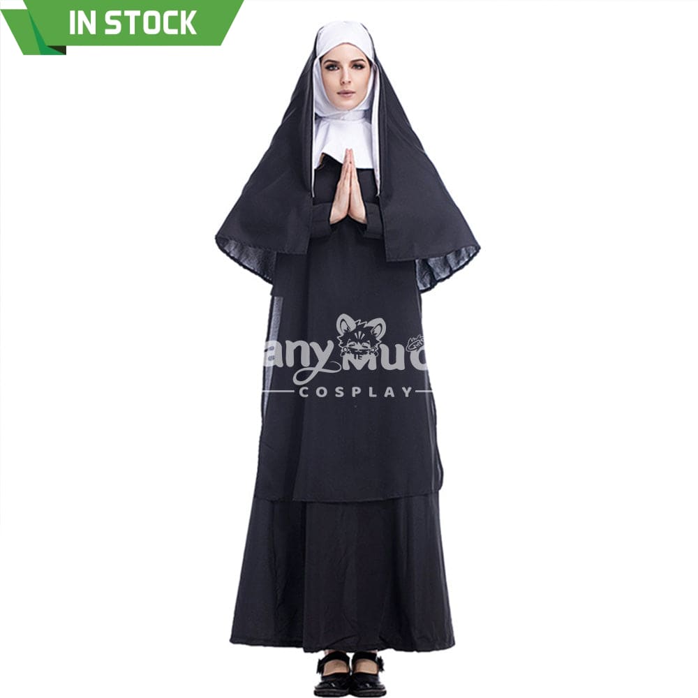 【In Stock】Halloween Cosplay Medieval Fashion Nun Costume Costumes