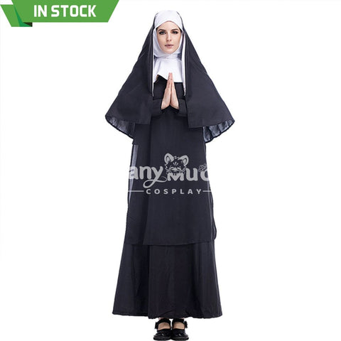 【In Stock】Halloween Cosplay Medieval Fashion Nun Costume Costumes