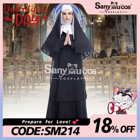 【In Stock】Halloween Cosplay Medieval Fashion Nun Costume Costumes