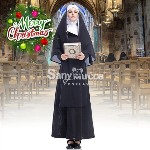 【In Stock】Halloween Cosplay Medieval Fashion Nun Costume Costumes