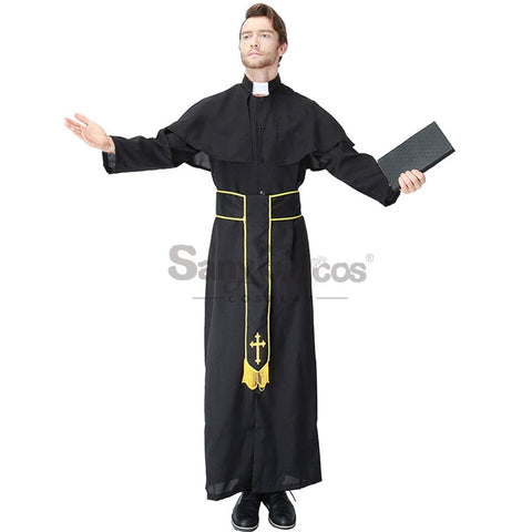 【In Stock】Halloween Cosplay Medieval Fashion Pastor Gown Costume Costumes