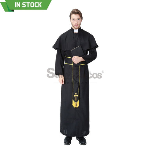 【In Stock】Halloween Cosplay Medieval Fashion Pastor Gown Costume Costumes