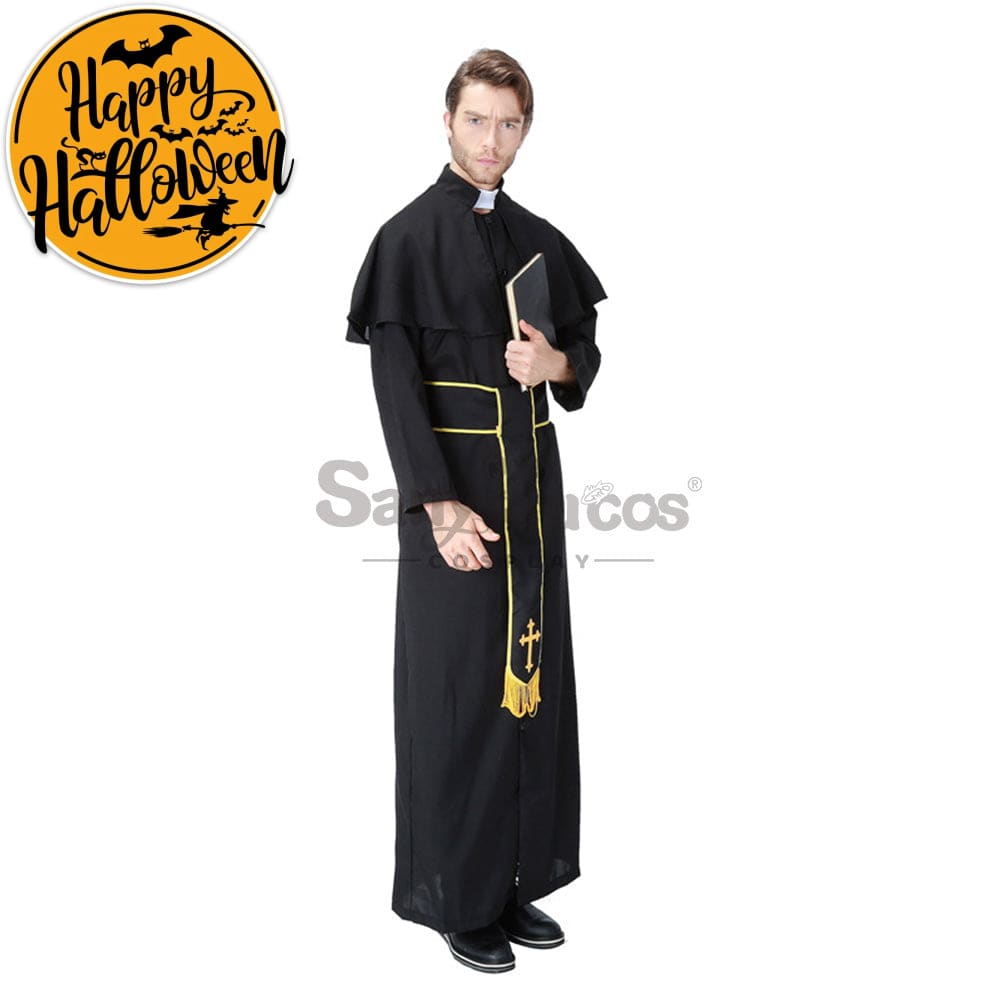 【In Stock】Halloween Cosplay Medieval Fashion Pastor Gown Costume Costumes