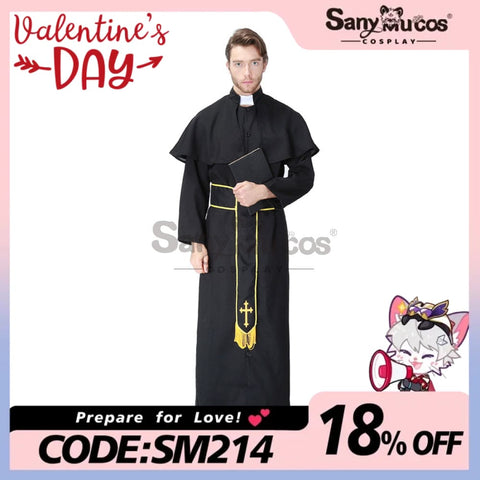 【In Stock】Halloween Cosplay Medieval Fashion Pastor Gown Costume Costumes