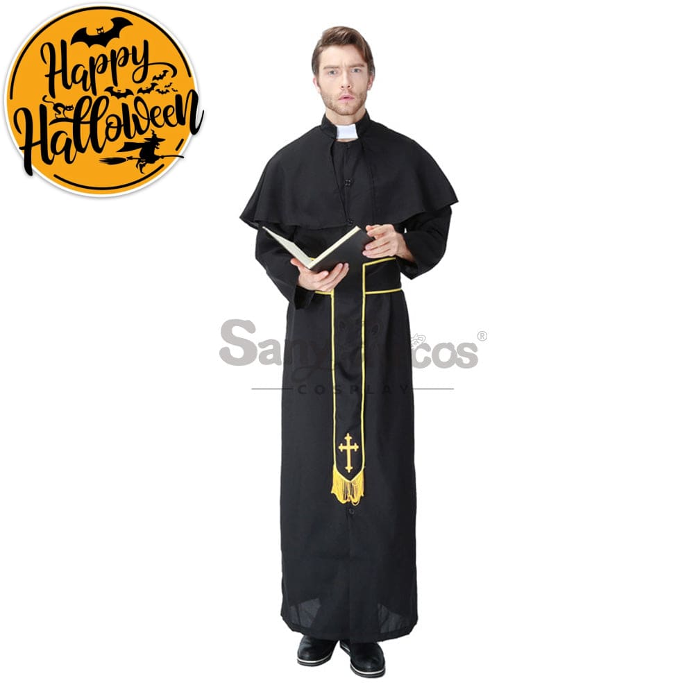 【In Stock】Halloween Cosplay Medieval Fashion Pastor Gown Costume Costumes