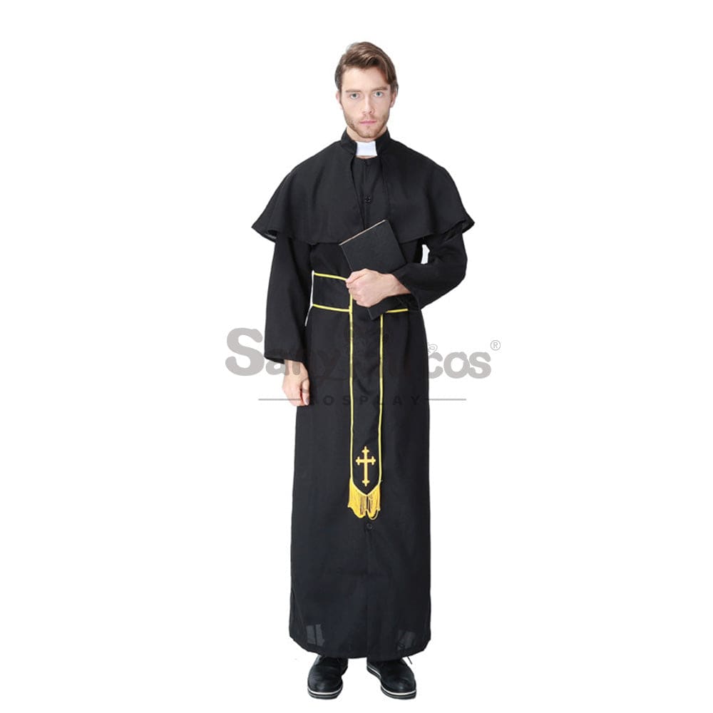 【In Stock】Halloween Cosplay Medieval Fashion Pastor Gown Costume Costumes