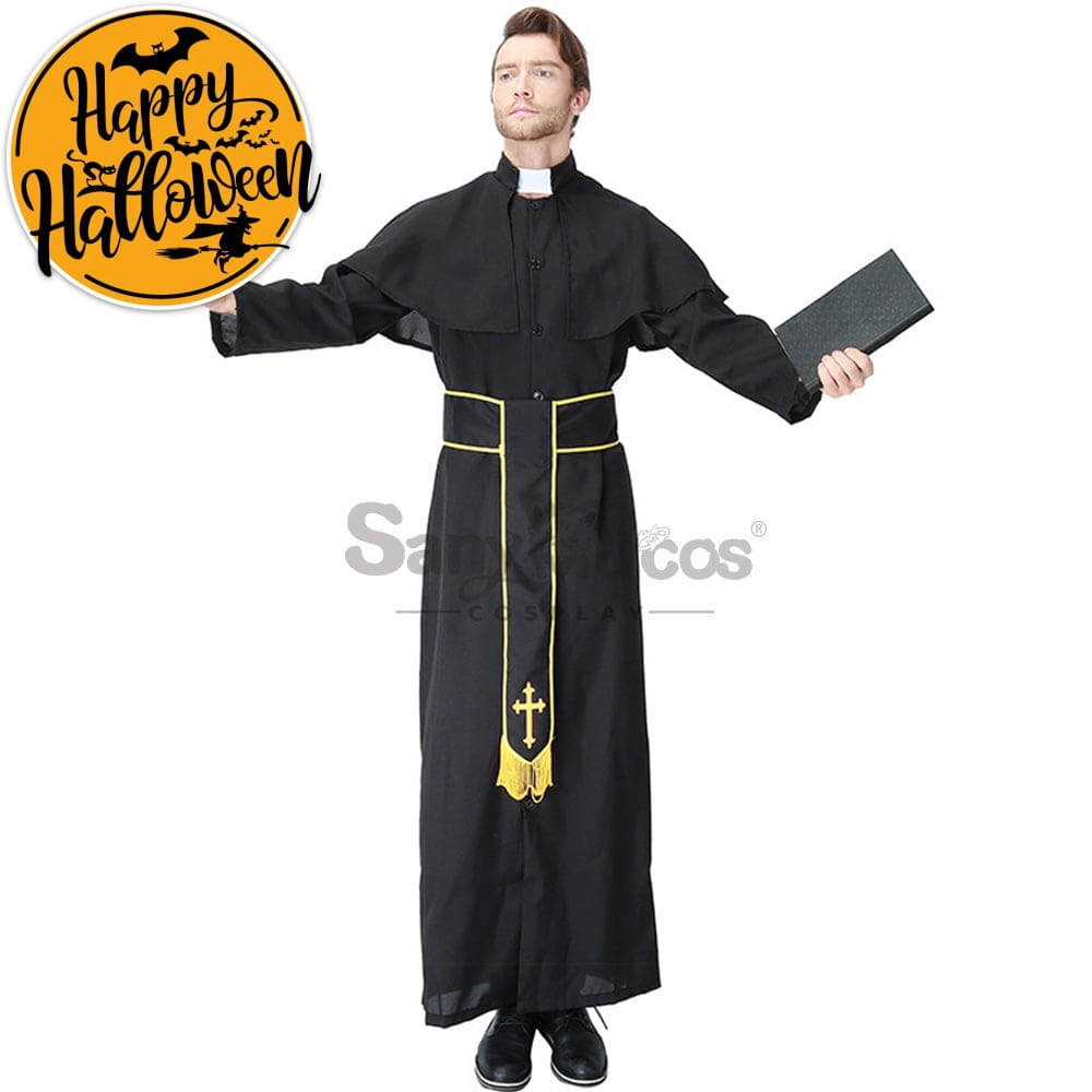【In Stock】Halloween Cosplay Medieval Fashion Pastor Gown Costume Costumes