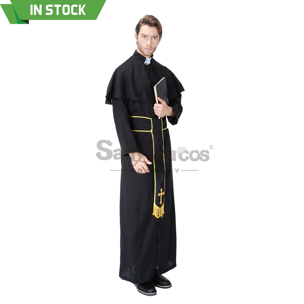 【In Stock】Halloween Cosplay Medieval Fashion Pastor Gown Costume Costumes