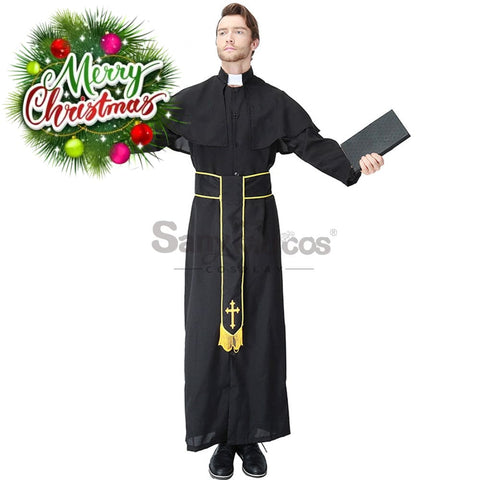 【In Stock】Halloween Cosplay Medieval Fashion Pastor Gown Costume Costumes