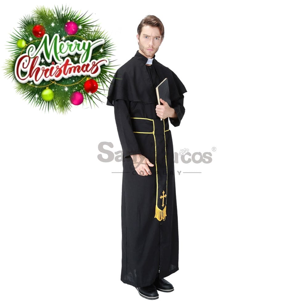 【In Stock】Halloween Cosplay Medieval Fashion Pastor Gown Costume Costumes