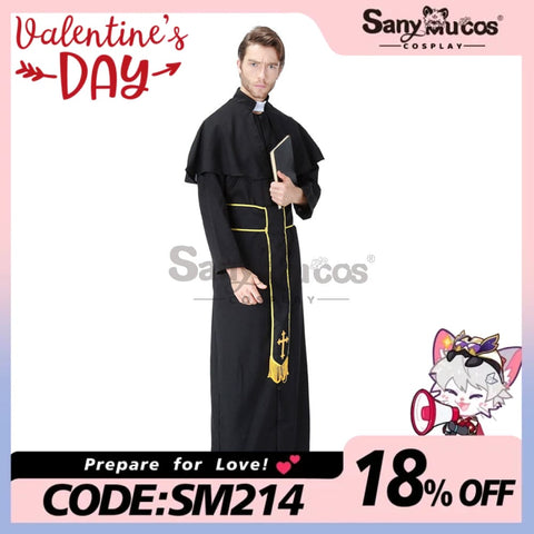 【In Stock】Halloween Cosplay Medieval Fashion Pastor Gown Costume Costumes