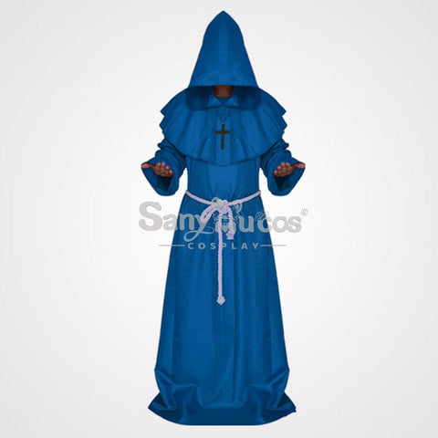 【In Stock】Halloween Cosplay Medieval Monk Costume Blue / S Costumes