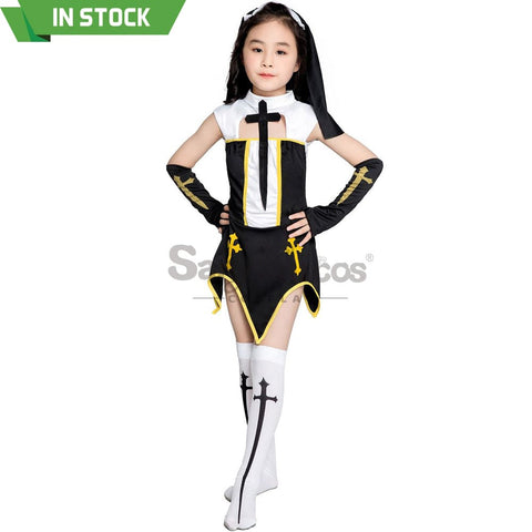 【In Stock】Halloween Cosplay Nun Costume Kid Size Costumes