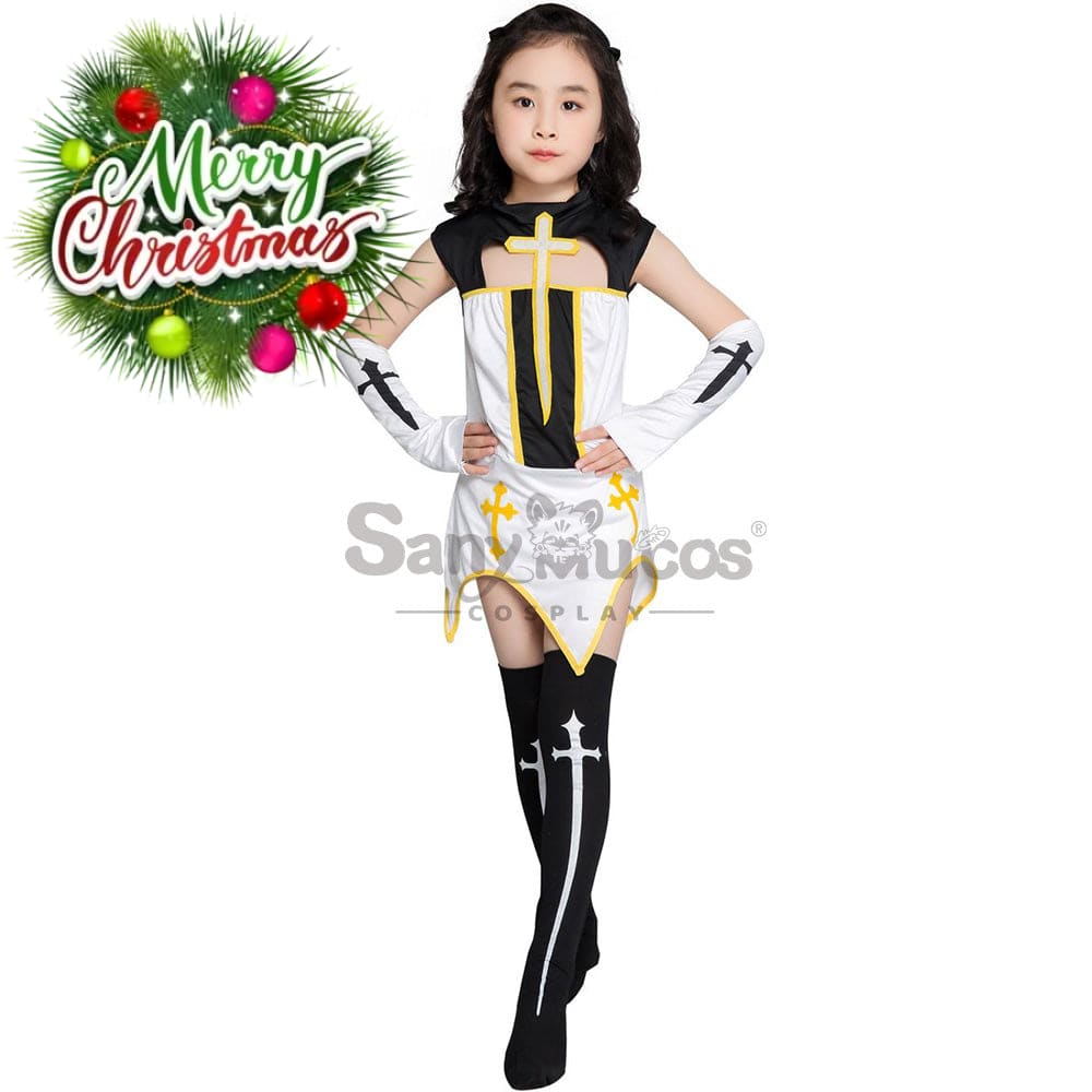 【In Stock】Halloween Cosplay Nun Costume Kid Size Costumes