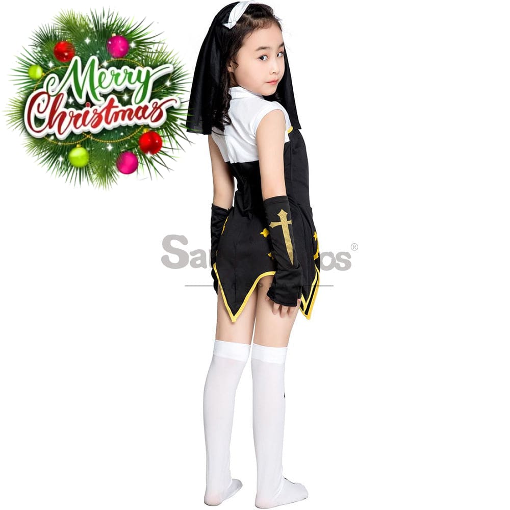 【In Stock】Halloween Cosplay Nun Costume Kid Size Costumes