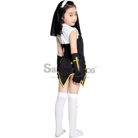 【In Stock】Halloween Cosplay Nun Costume Kid Size Costumes