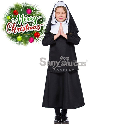 【In Stock】Halloween Cosplay Nun Costume Kid Size Costumes