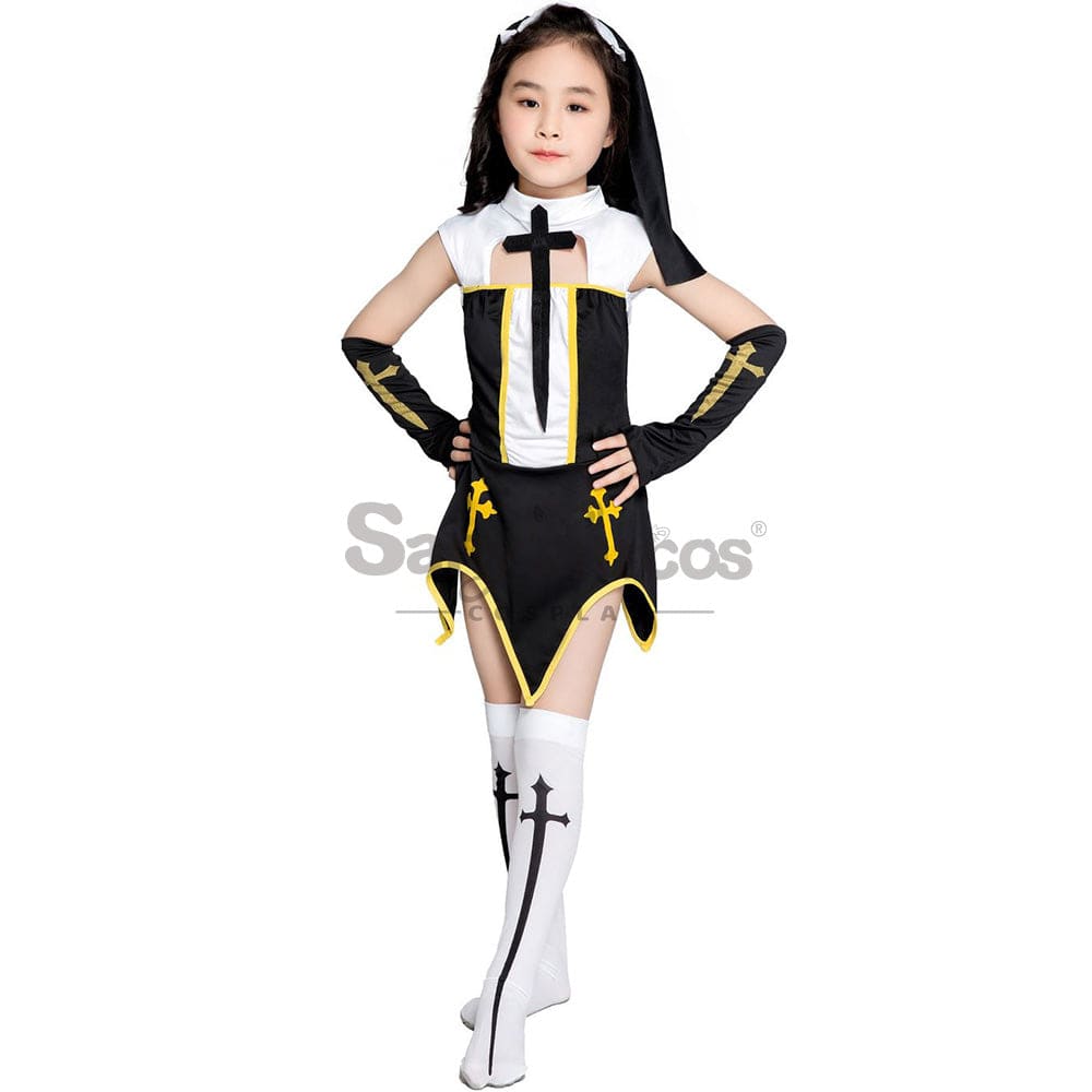 【In Stock】Halloween Cosplay Nun Costume Kid Size Costumes