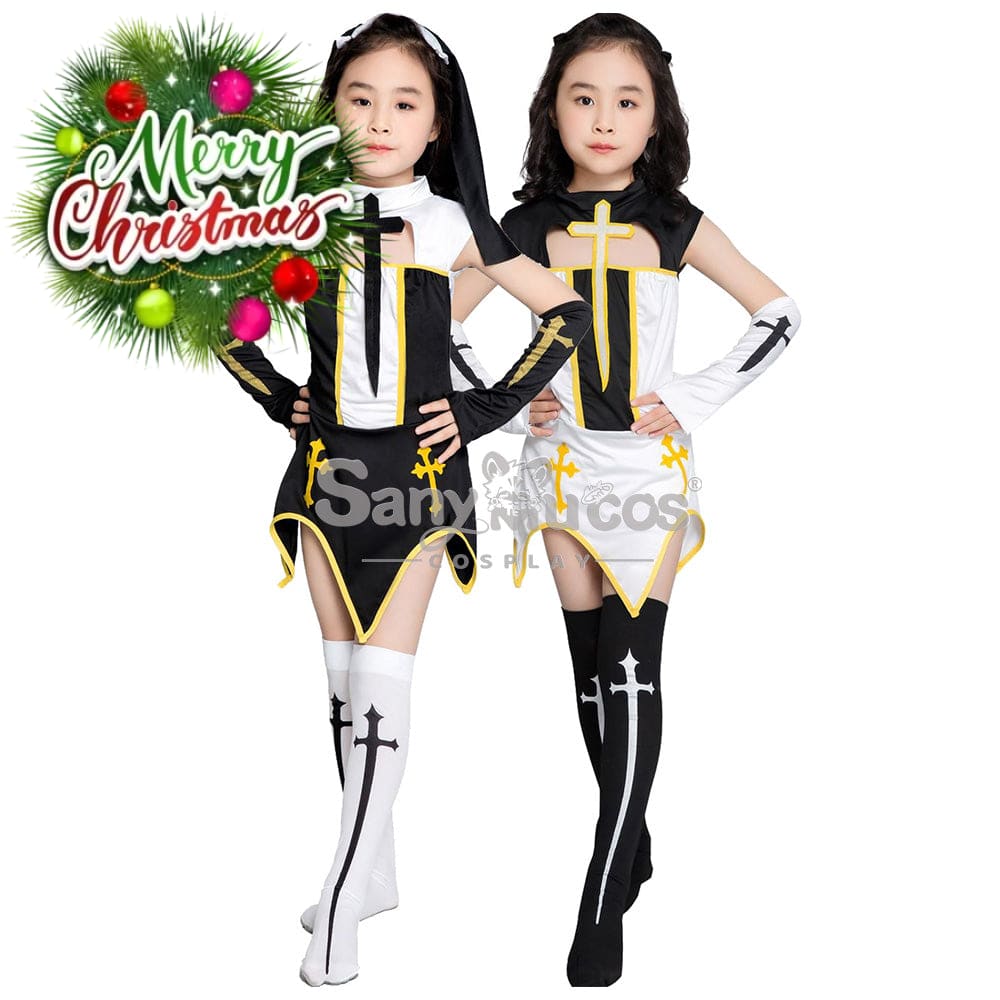 【In Stock】Halloween Cosplay Nun Costume Kid Size Costumes