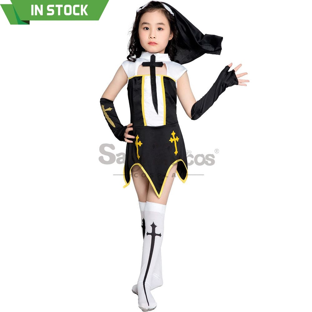 【In Stock】Halloween Cosplay Nun Costume Kid Size Costumes