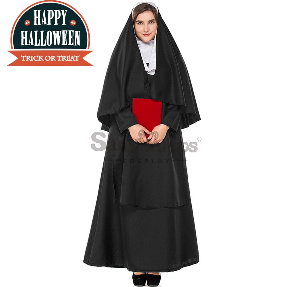 【In Stock】Halloween Cosplay Nun Costume Plus Size Costumes