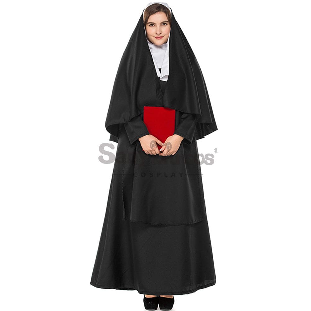 【In Stock】Halloween Cosplay Nun Costume Plus Size Costumes