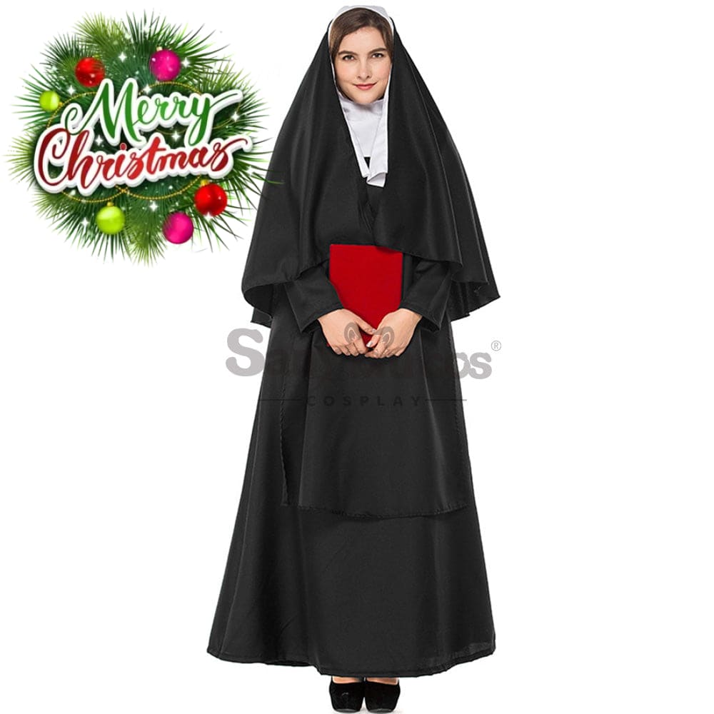 【In Stock】Halloween Cosplay Nun Costume Plus Size Costumes