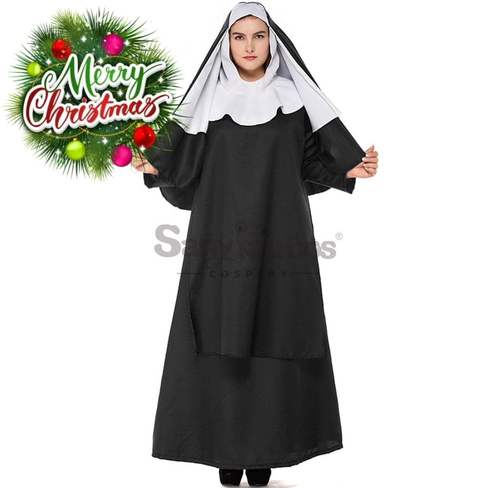 【In Stock】Halloween Cosplay Nun Costume Plus Size Costumes