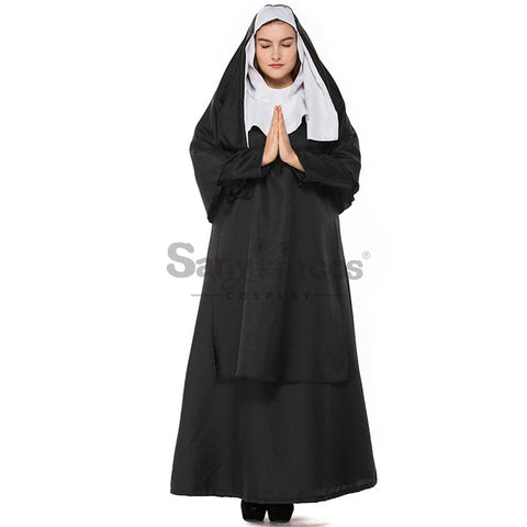 【In Stock】Halloween Cosplay Nun Costume Plus Size Costumes