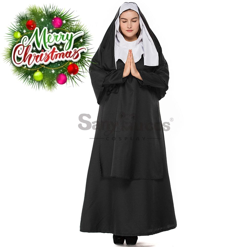 【In Stock】Halloween Cosplay Nun Costume Plus Size Costumes