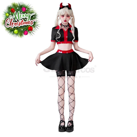 【In Stock】Halloween Cosplay Nurse Gothic Sexy Black Dress Stage Performance Costume Costumes
