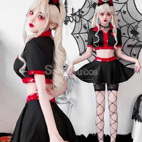 【In Stock】Halloween Cosplay Nurse Gothic Sexy Black Dress Stage Performance Costume Costumes