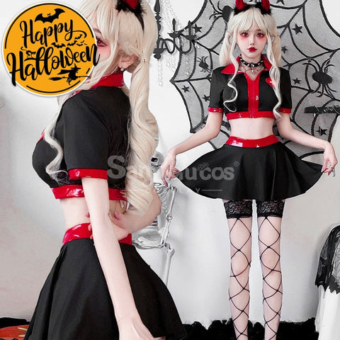【In Stock】Halloween Cosplay Nurse Gothic Sexy Black Dress Stage Performance Costume Costumes