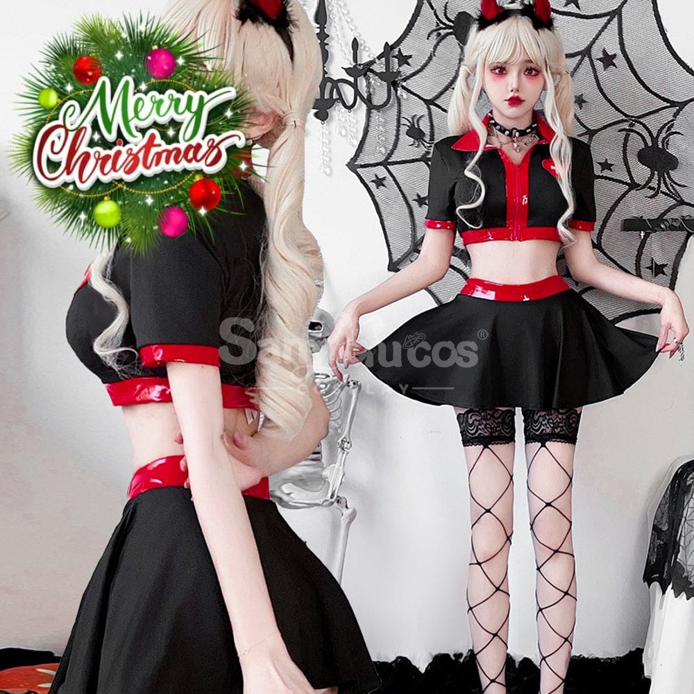 【In Stock】Halloween Cosplay Nurse Gothic Sexy Black Dress Stage Performance Costume Costumes