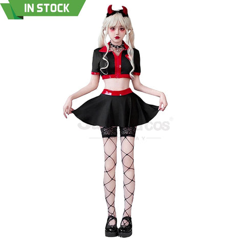 【In Stock】Halloween Cosplay Nurse Gothic Sexy Black Dress Stage Performance Costume Costumes