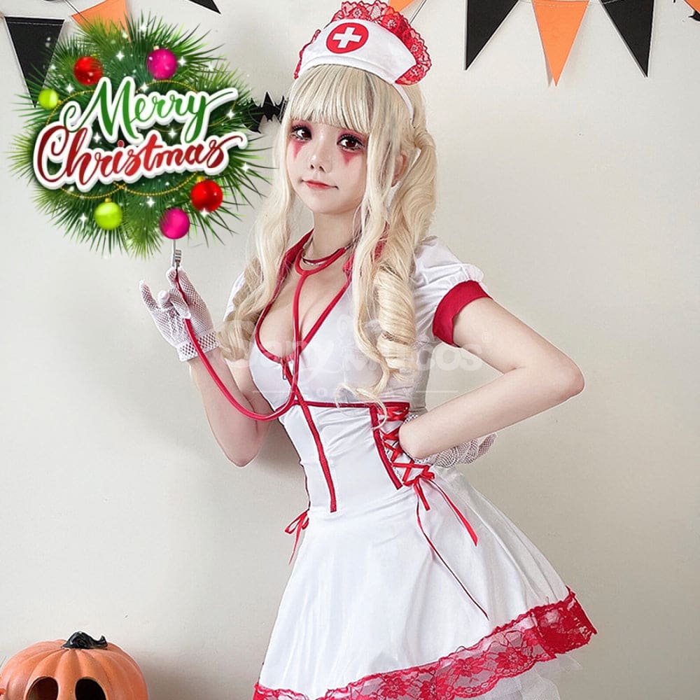 【In Stock】Halloween Cosplay Nurse Stage Performance Costume Costumes