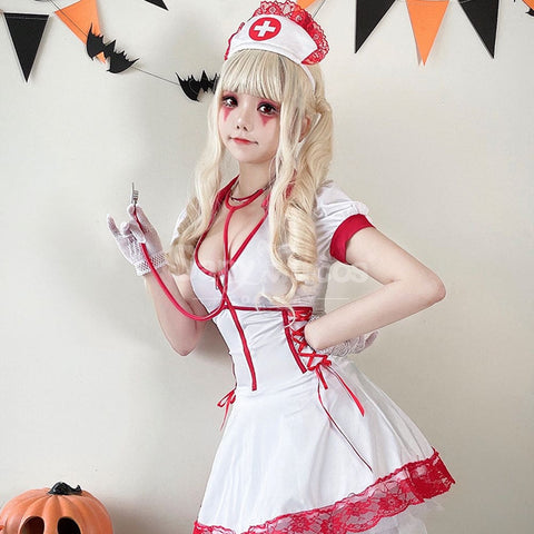 【In Stock】Halloween Cosplay Nurse Stage Performance Costume Costumes