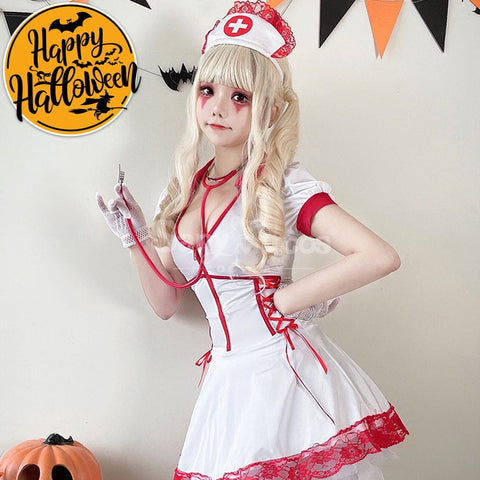 【In Stock】Halloween Cosplay Nurse Stage Performance Costume Costumes