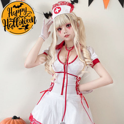 【In Stock】Halloween Cosplay Nurse Stage Performance Costume Costumes