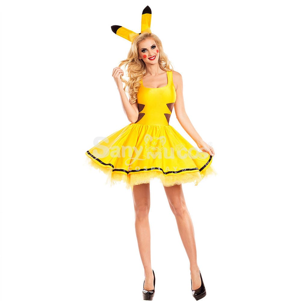 【In Stock】Halloween Cosplay Pikachu Dress Costume Costumes