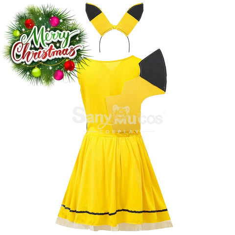 【In Stock】Halloween Cosplay Pikachu Dress Costume Costumes